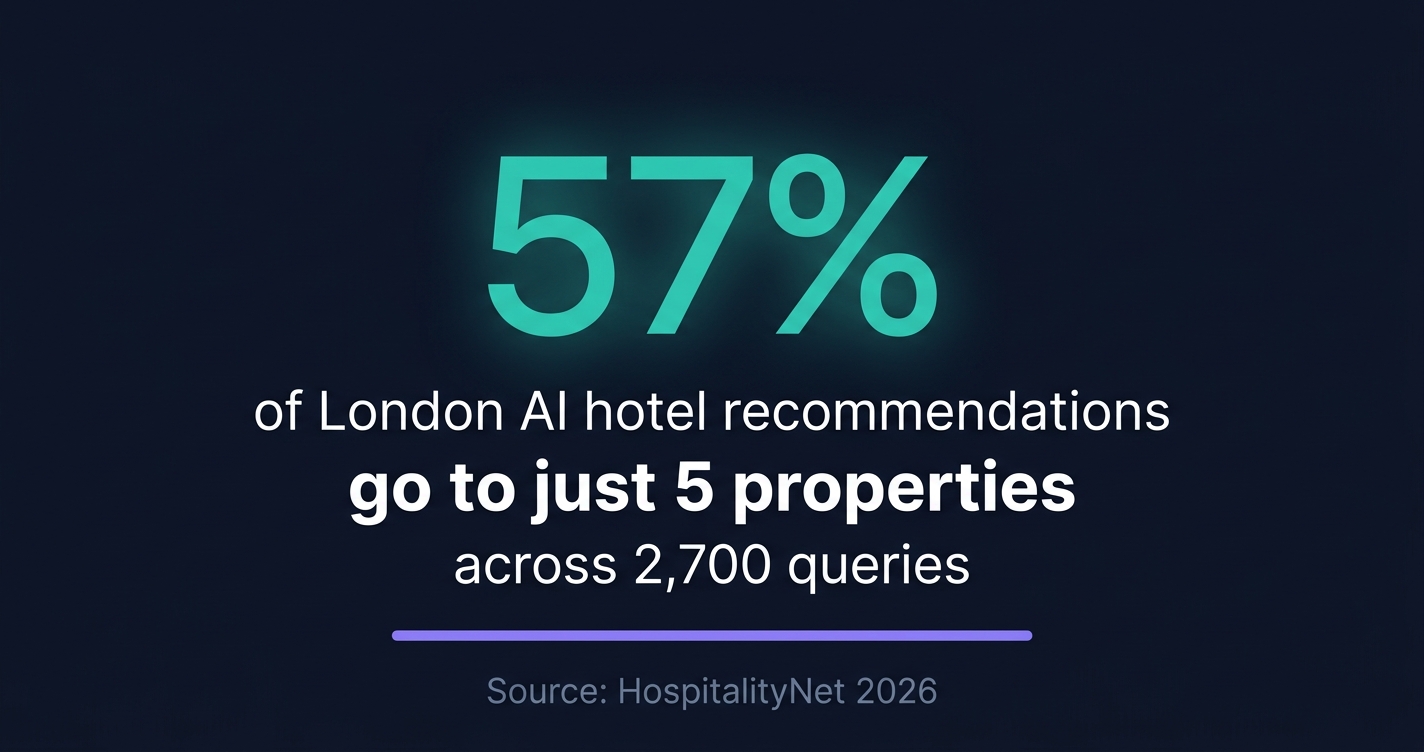 Five London luxury hotels capture 57% of all AI recommendations across 2,700 queries, Hospitality Net 2026